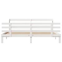 Bedframe met hoofdeinde zonder matras 180x200 cm wit - thumbnail