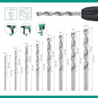 ENT DURADRILL 8-dlg. houtboorset 3-10mm, hele maten - 7909248 - thumbnail