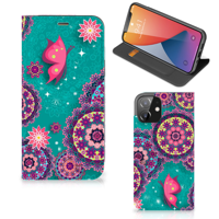 iPhone 12 | iPhone 12 Pro | Bookcase | Cirkels en Vlinders - thumbnail