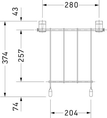 Duravit Starck 3 Emmerrooster 37.5x31.4x3.4 cm Chroom