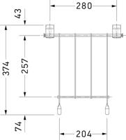Duravit Starck 3 Emmerrooster 37.5x31.4x3.4 cm Chroom - thumbnail