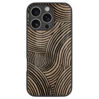 iPhone 16 Pro glazen hardcase - Ebony waves - thumbnail