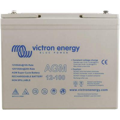 Victron Energy Super Cycle Loodaccu 12 V 100 Ah Loodvlies (AGM) (b x h x d) 26 x 21.5 x 16.8 cm M6-schroefaansluiting Geringe zelfontlading