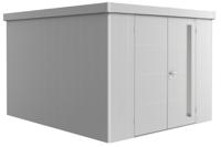 Biohort Neo 4C metalen tuinhuis zilver 292x348 cm met dubbele deur- Plat dak- Metaal- Biohort - thumbnail