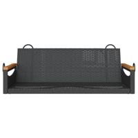 Schommelbank 109x62x40 cm poly rattan zwart - thumbnail