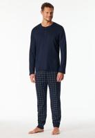 Schiesser Schiesser Heren Pyjama Long nightblue 183175 58/3XL - thumbnail