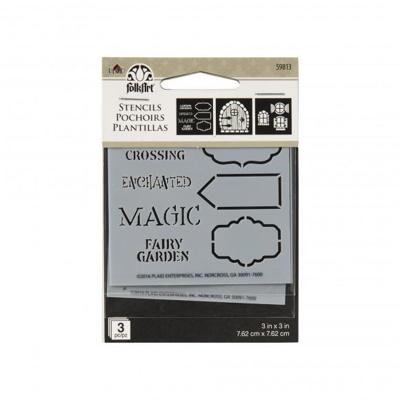 FolkArt • stencil sprookjes x3