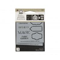 FolkArt • stencil sprookjes x3 - thumbnail