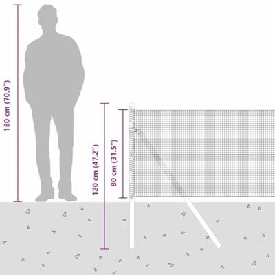 VidaXL Afrasteringspaal groen 10 x 0,8 m (12 x 12 mm gaas)