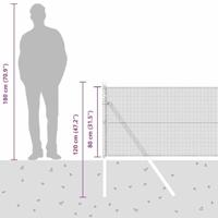VidaXL Afrasteringspaal groen 10 x 0,8 m (12 x 12 mm gaas) - thumbnail