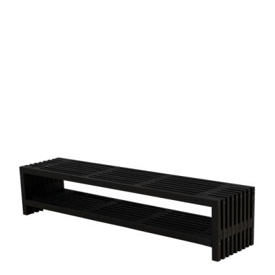 Tuinbank Zwart Rustik 218 CM Tuinbank Zwart Rustik 218 CM