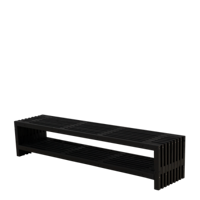 Tuinbank Zwart Rustik 218 CM - thumbnail