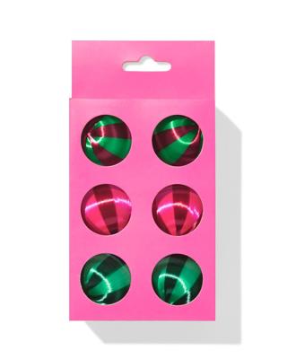 HEMA Kerstballen set 4.4cm satijn - 6 stuks (multi)