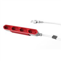 Allocacoc PowerBar – Stekkerdoos – Verlengsnoer – Rood - thumbnail