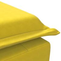 Massage chaise longue met bolster fluweel geel - thumbnail