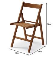 Vouwbare Stoel Walnoot beukenhout (79 x 42,5 x 47,5 cm) - thumbnail