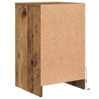 LED Bedside Kast met lade Oud hout 38 x 34 x 61 cm Spaanplaat - thumbnail