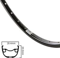 Ryde velg rival 23 28 inch (622) zwart disc 32 gaats enkel gebust - thumbnail