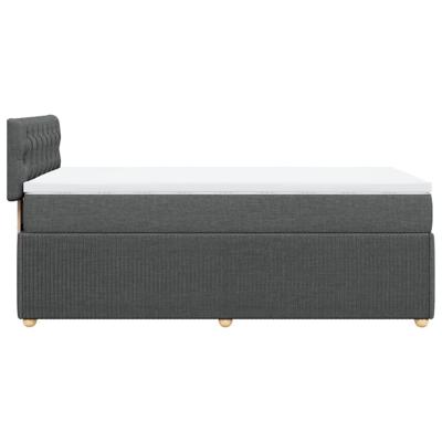 Boxspring met matras stof donkergrijs 180x200 cm