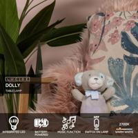 Lucide DOLLY - Tafellamp Kinderkamer - Batterijen - LED - 1x3W 2700K - Met muziekfunctie - Grijs - thumbnail