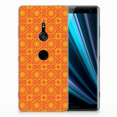 Sony Xperia XZ3 TPU bumper Batik Oranje Sony Xperia XZ3 TPU bumper Batik Oranje