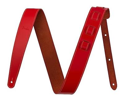 Fender 2" Essentials Leather Strap Red gitaarband