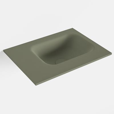MONDIAZ LEX Army solid surface inleg wastafel voor toiletmeubel 40cm. Positie wasbak rechts
