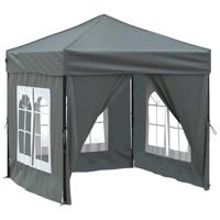VidaXL Partytent inklapbaar met zijwanden 2x2 m antracietkleurig - thumbnail