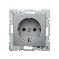 Berker S1 wandcontactdoos met randaarde 1-voudig aluminium