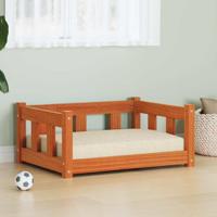Hondenbed Wasbruin 65,5 x 50,5 x 28 cm Massief grenenhout - thumbnail