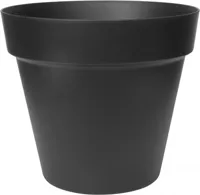 Easyday bloempot smile recht 29x25,8 cm zwart - thumbnail