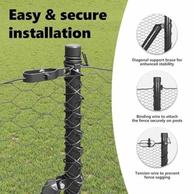 VidaXL Afrasteringspaal grijs 25 x 1 m (36 mm gaas) staal