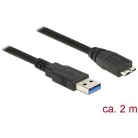 DeLOCK 85074 USB-kabel 2 m USB 3.2 Gen 1 (3.1 Gen 1) USB A Micro-USB B Zwart - thumbnail