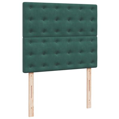 Boxspring met matras fluweel donkergroen 200x200 cm - thumbnail