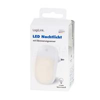 LogiLink LED014 LED014 LED-nachtlamp met schemerschakelaar Ovaal LED Warmwit Wit - thumbnail