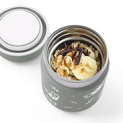 Kleine geïsoleerde lunchbox - MONBENTO - Luchtdichte lunchbox - Houdt eten tot 5 uur warm/vers - MB Capsule Raccoon
