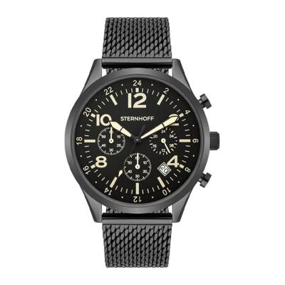 Sternhoff ST800 Chronograaf Zwart Mesh | 10050104 Sternhoff ST800 Chronograaf Zwart Mesh | 10050104