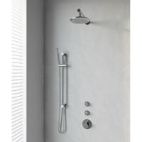 Chrome Edition thermostatische inbouw regendouche SET 13 met 20 cm douchekop en staaf handdouche - thumbnail