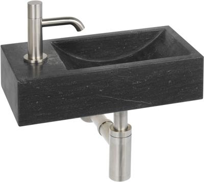 Ben Venetia fonteinset met RVS-look kraan links natuursteen