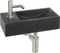 Ben Venetia fonteinset met RVS-look kraan links natuursteen - thumbnail