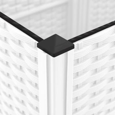 Plantenbak met latwerk 80x40x136 cm polypropeen wit Plantenbak met latwerk 80x40x136 cm polypropeen wit