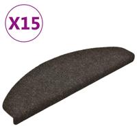 VidaXL Trapmatten zelfklevend 15 stuks 65x21x4 cm antraciet halfrond groot - thumbnail
