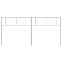 Hoofdbord 193 cm metaal wit - thumbnail