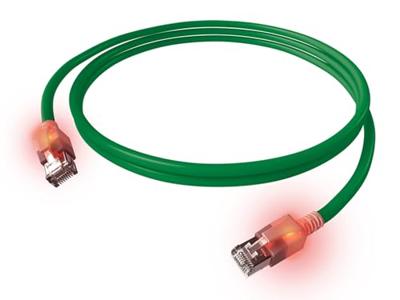 EasyLan S/FTP DualBoot® LED Kabel Cat.6A (Class EA), LSOH, groen, 5 m