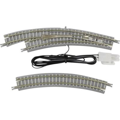 Z Rokuhan rails (met ballastbed) 7297057 Gebogen wissel, Elektrisch, Links 30 ° 220 mm, 195 mm 1 stuk(s) Z Rokuhan rails (met ballastbed) 7297057 Gebogen wissel, Elektrisch, Links 30 ° 220 mm, 195 mm 1 stuk(s)