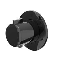 Afbouwdeel IVY Pact Inbouwthermostaat Symmetry Met Rond Rozet Zwart Chroom PVD IVY - thumbnail