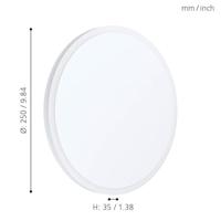 Eglo Led wandlampMongodio 1 25cm wit - 98657 - thumbnail