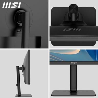 MSI Modern MD272UPHG 27 inch UHD Office Monitor - 3840 x 2160 IPS Panel, 60Hz, Eye-Friendly Screen, VESA Mountable, 4-weg verstelbaar - HDMI 2.0b, DisplayPort 1.4a, Type-C, USB-B, USB-A