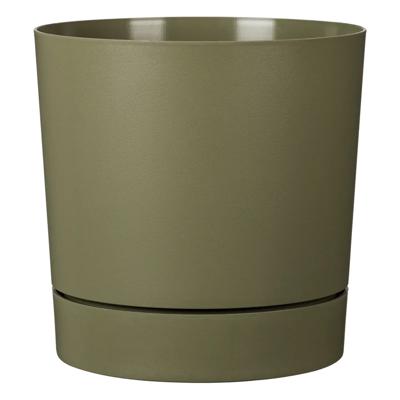 Ronde bloempot met waterreservoir - GARDEN ID - Plano - Ø 39 - 32 L - H 38 cm - Mosgroen