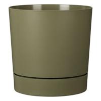 Ronde bloempot met waterreservoir - GARDEN ID - Plano - Ø 39 - 32 L - H 38 cm - Mosgroen - thumbnail